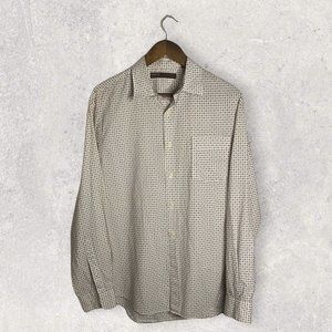 Perry Ellis Men's long sleeve shirt Button down Size L